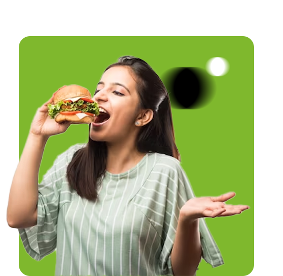 girl eating burgert